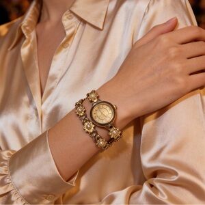 Elegant Bezel Faux Pearl w/matching Bracelet~Silvertone